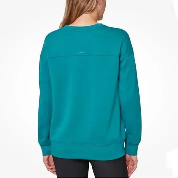 Mondetta Ladies' Scuba Long Sleeve Crewneck Sweatshirt XL Verdigris - Picture 2 of 14